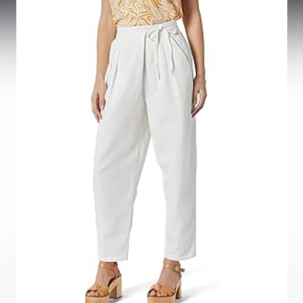 NWT Joie Linen Blend Wilmont Pant in Porcelain - Size 8